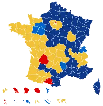 Results of the first round by department &nbsp;&nbsp;Emmanuel Macron&nbsp;&nbsp;Marine Le Pen&nbsp;&nbsp;François Fillon&nbsp;&nbsp;Jean-Luc Mélenchon