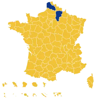 Results of the first round by department &nbsp;&nbsp;Emmanuel Macron&nbsp;&nbsp;Marine Le Pen