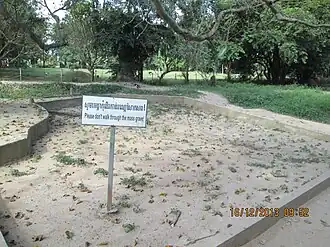 Mass grave for people killed by the Khmer Rouge in Cambodia (1975-1979)