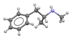 A 3d image of the levo-methamphetamine compound