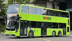 A Enviro500 MMC with 3 doors operated by Tower Transit Singapore (2021 improvements)