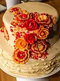 Modern style wedding cake