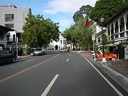 Jose P. Laurel Street looking towards the San Miguel Church