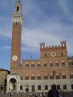 Siena: Town hall with Torre dell Mangia, 1338–1348
