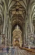 Another inside view of St Stephen's Cathedral, Vienna.