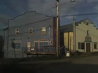 The main street of Wells with the Sunset Theatre on the right