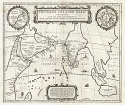1658 Jansson Map of the Indian Ocean (Erythrean Sea)