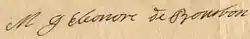 Marie Gabrielle Éléonore's signature