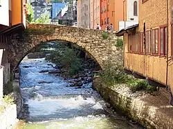 Pont d'Engordany bridge over the Valira river