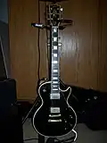 A Gibson Les Paul guitar with an ebony fretboard