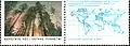 Nature conservation and world map on a Russian postage stamp