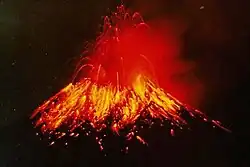 Tungurahua volcano in 1999