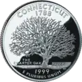 Connecticut quarter dollar coin