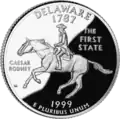 Delaware quarter dollar coin