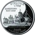 Virginia quarter dollar coin