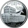 Kentucky quarter dollar coin