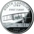 North Carolina quarter dollar coin