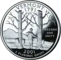 Vermont quarter dollar coin