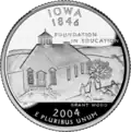 Iowa quarter dollar coin