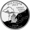 Michigan quarter dollar coin