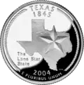 Texas quarter dollar coin