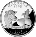 Wisconsin quarter dollar coin