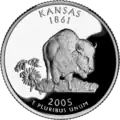 Kansas quarter dollar coin
