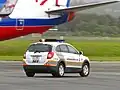 An AFP vehicle on duty at Gold Coast Airport in Queensland