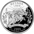 Nevada quarter dollar coin