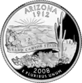 Arizona quarter dollar coin