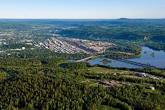 A view of Prince George from University hill