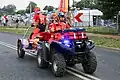 An all-terrain vehicle ambulance with a trailer operated by the Pol'and'Rock Festival's Medical Patrol