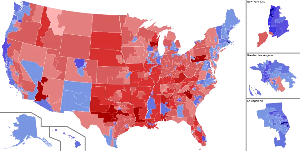 District results by vote share