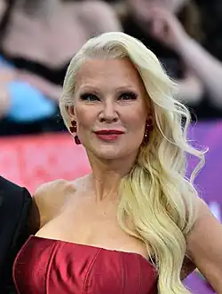 Lampenius on the Turquoise Carpet at the Eurovision Song Contest 2026 in Vienna.