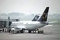 A Magnicharters plane at Mexico City International Airport.