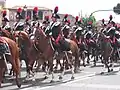 Italian cavalry troops on parade