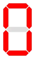 Usual appearance of the digit zero on seven-segment displays