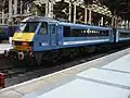 A National Express East Anglia Class 90 unit 90344 at Liverpool Street station.