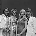 ABBA, winners of the 1974 and 2005's 50th anniversary contests for Sweden.