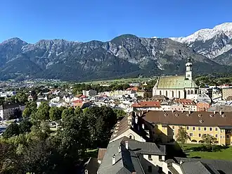 The old town with Karwendel range