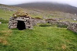 St Kilda cleits were small, turf-covered dry-stone structures used for storage