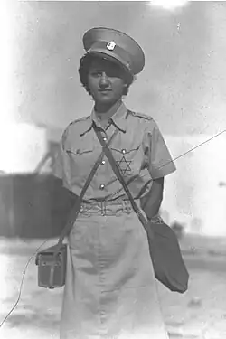 A Magen David Adom paramedic in the Tel Aviv civil defense, 1939.