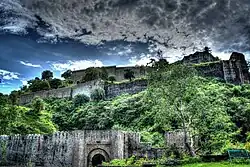 Kangra Fort, 20&nbsp;kilometres from the town of Dharamshala