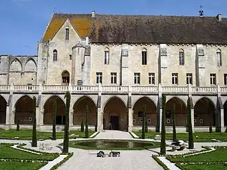 Royaumont Abbey, the cloister and the monks' building