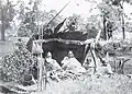 Temporary lean-to bark gunyah, c. 1888