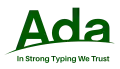 Green logo on horizon with Ada letters and slogan