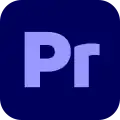 Light purple text saying ¨Pr¨ on a curved purple background