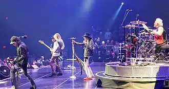 Aerosmith performing in 2019