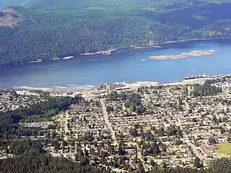 An aerial view of Port Alberni