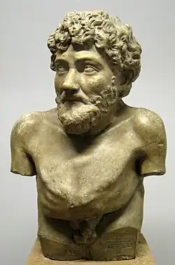 Hellenistic statue thought to depict Aesop, Art Collection of Villa Albani, Rome.